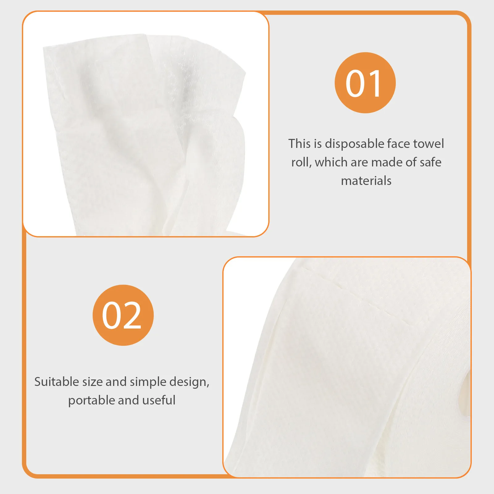 1 Roll Disposable Face Washcloths Non Woven Facial Towels for Cleansing Skin Care Face Towel in Bulk view 3