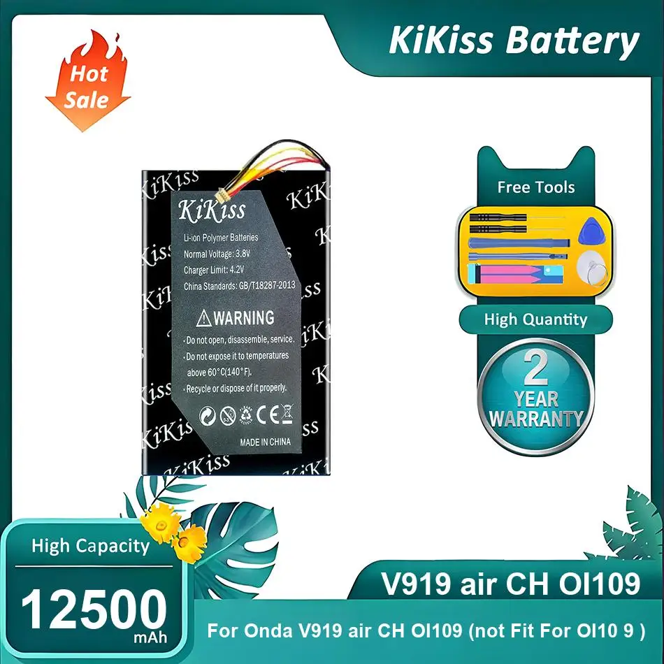 

KiKiss Battery For Onda V919 air CH OI109 (not Fit For OI10 9 ),V919 air CH OI109,12500mAh