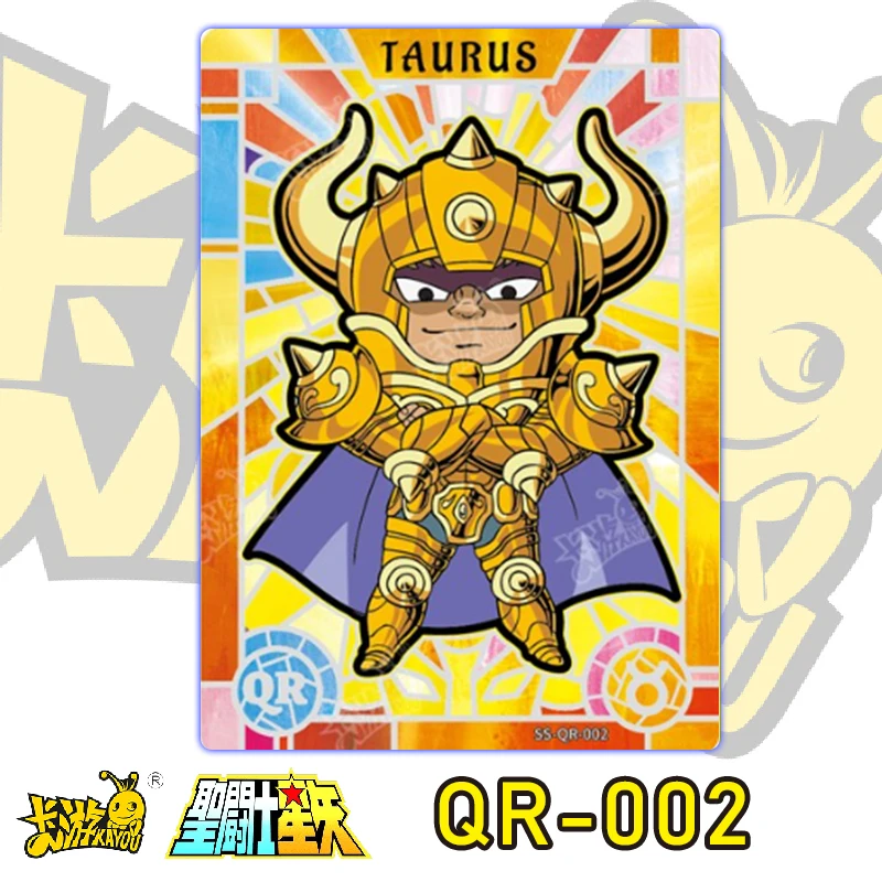 Kayou Saint Seiya Qr-Series Anime Characters Mu Aldebaran Saga Mephisto Aiolia Collection Card Cartoon Toys Birthday Gift