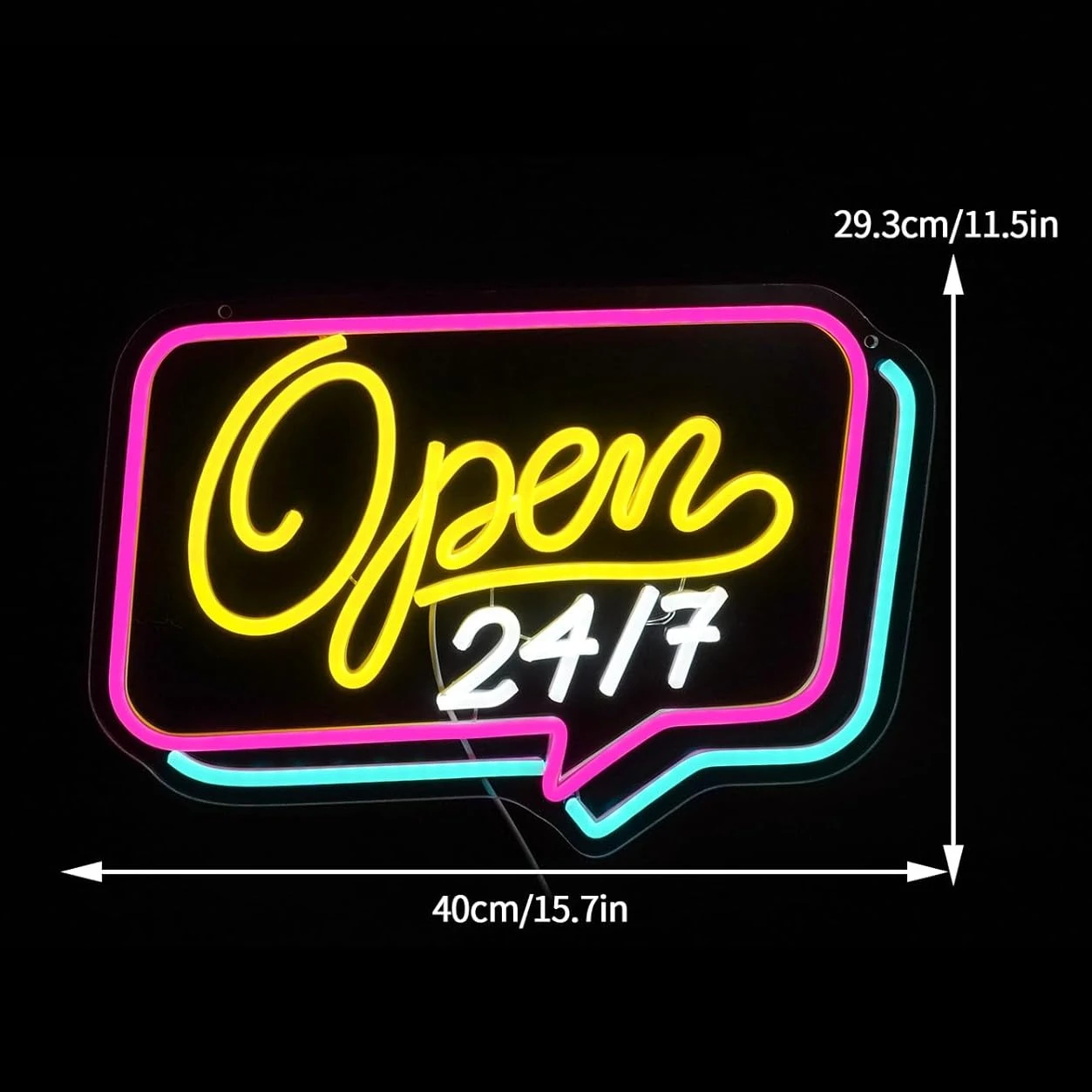 فتح 24/7 النيون عكس الضوء 24 ساعة LED أضواء النيون للأعمال المفتوحة بار مقهى المتاجر فندق حانة مطعم ديكور هدية USB