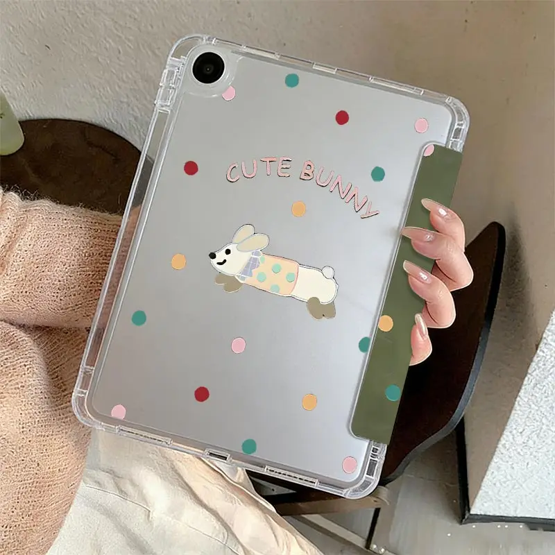 3+Y Fold Crystal Clear Case for Samsung Tab S7 S8 S9 11 Tab A9 8.7