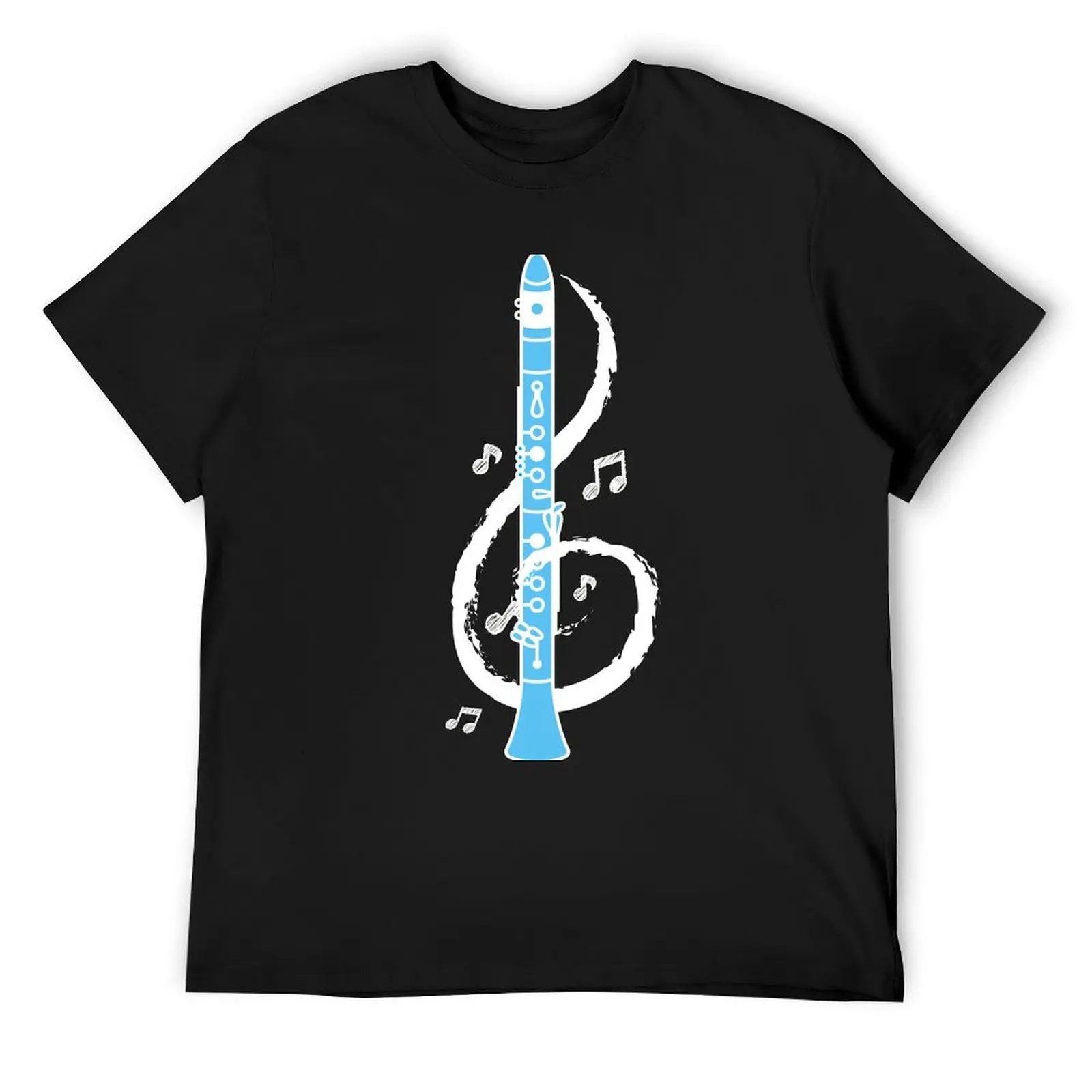 

Musical Clarinet Treble Clef T-Shirt anime vintage graphic tee mens fashion