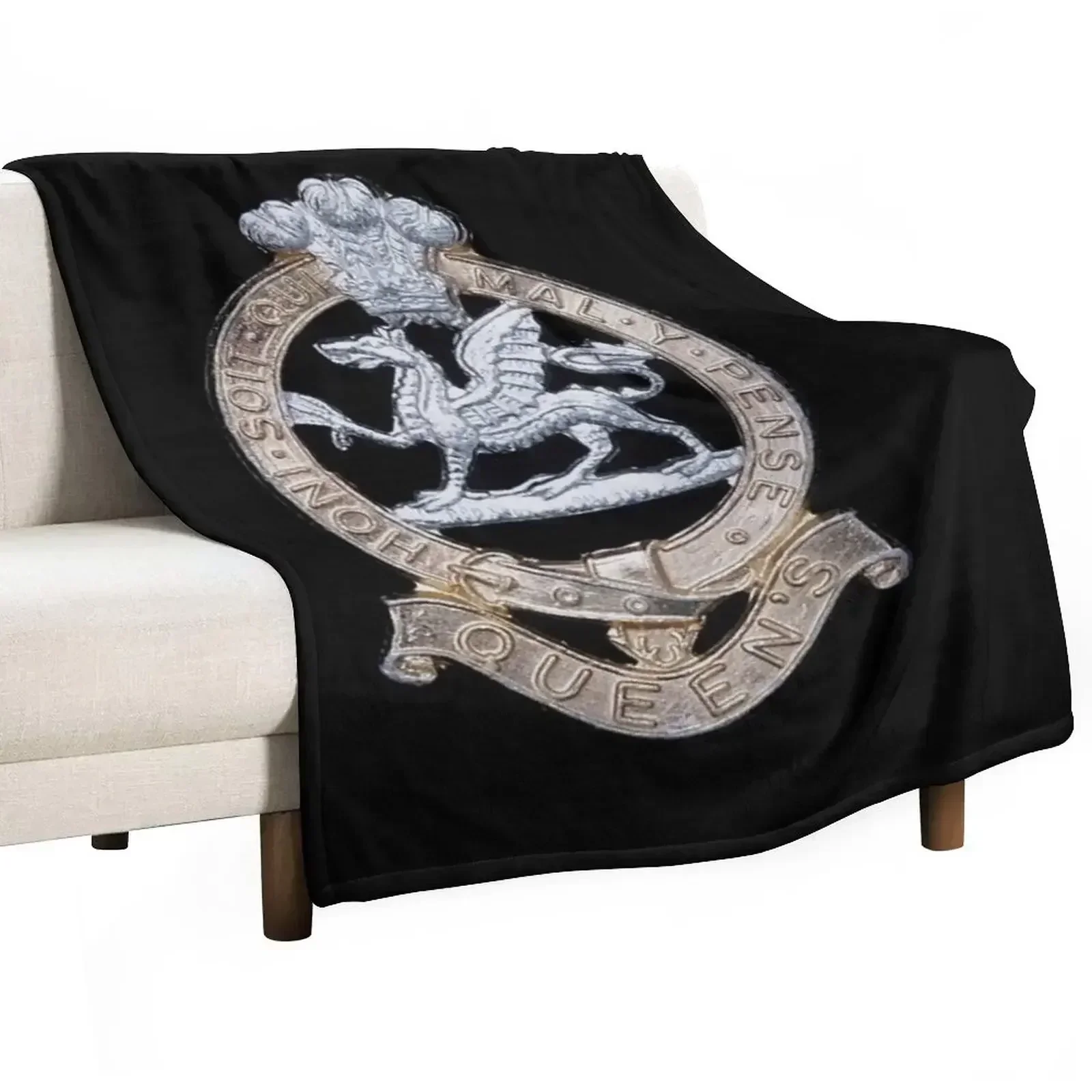 Queens Regiment Cap Badge picture Throw Blanket Heavy Stuffeds warm for winter Bed covers Bed Kid'S Blankets