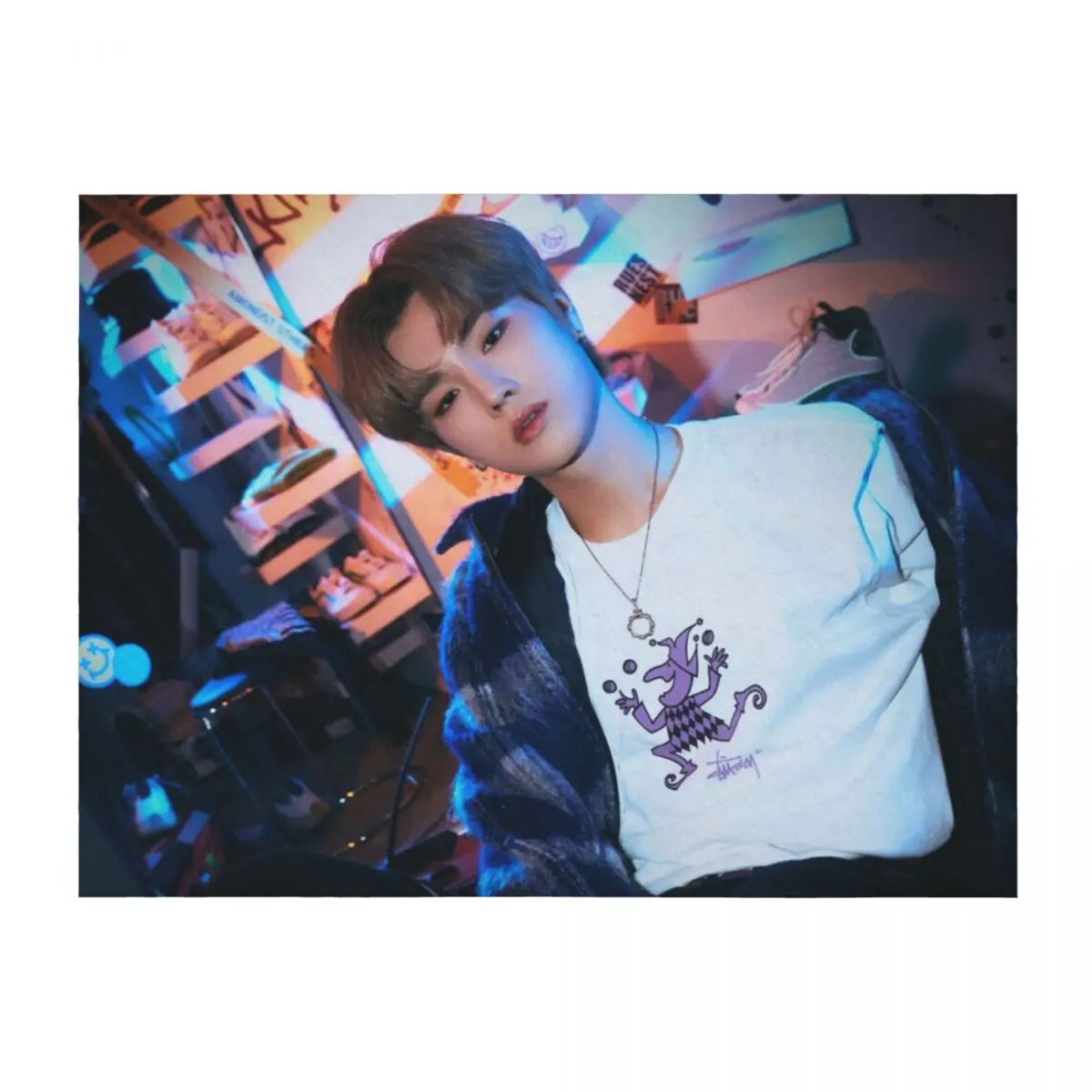 

Xdinary Heroes Jungsu Throw Blanket bed plaid Cute Plaid Thermal Blankets