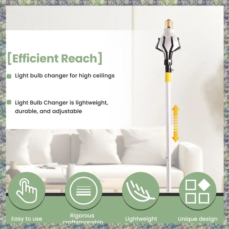 

WON High Ceiling Light Bulb Changer, Light Bulb Changer, Assembled Light Bulb Extension Rod, High Reaches Light Bulb Changer