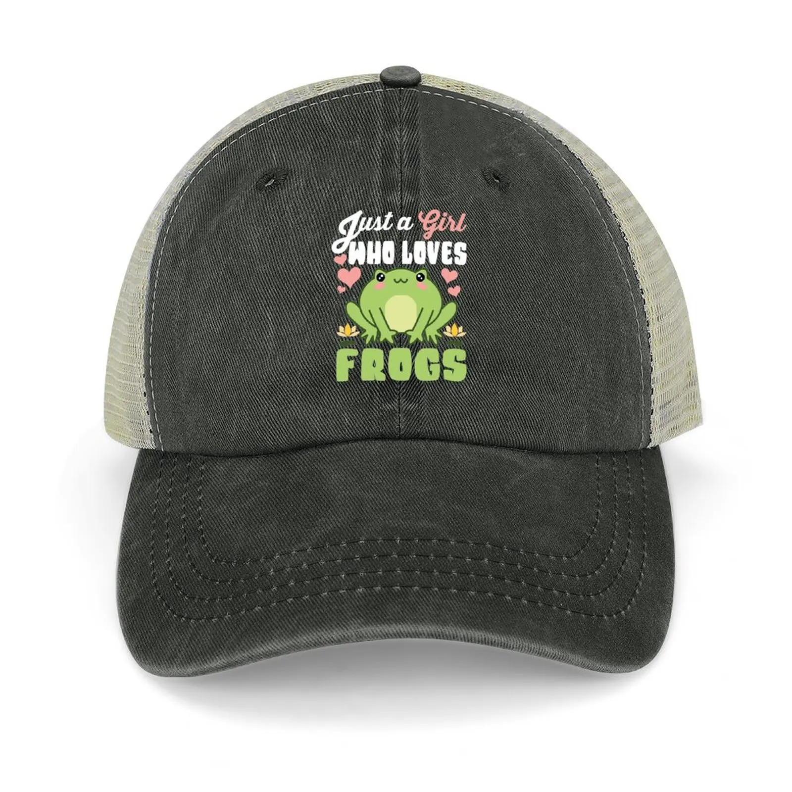 

Just A Girl Who Loves kawaii Frogs Baseball Cap Anime Hat Bobble Hat Female Men's
