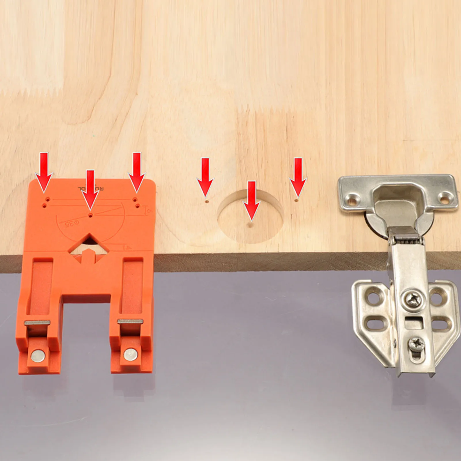 Magnetic Cabinet Hinge Jig Leveling Alignment Mounting Assist Cabinet Door Hinge Gasket for DIY Women Men Home Renovation