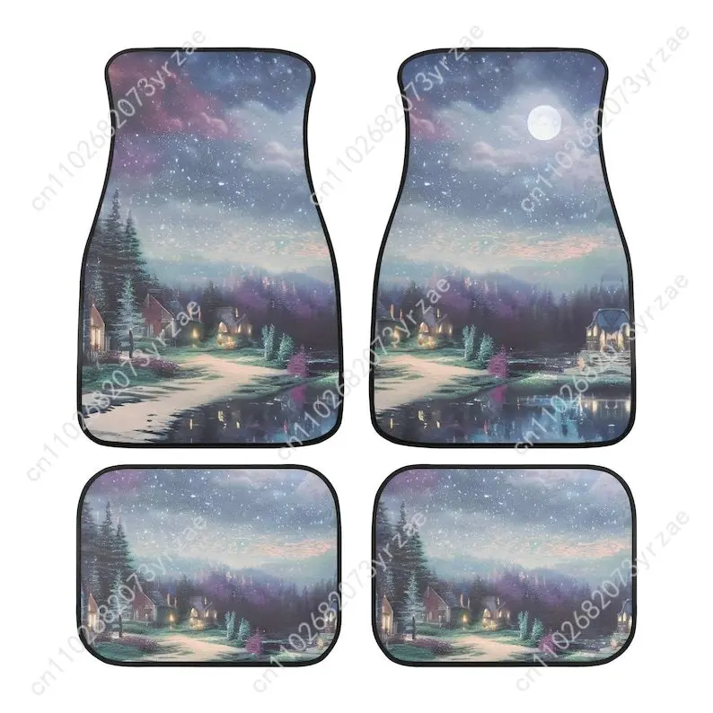 

Full Moon Forest 4pcs Universal Car Floor Mats All-Season Fashionable Auto Interio Absorbent Non-Slip Washable Car Floor Mats