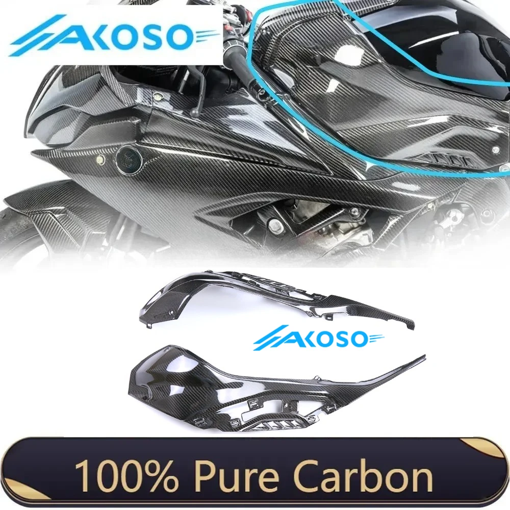For BMW S1000RR S1000R M1000RR M1000R 2021 2022 2023 2024 2025 2026 100% Full Carbon Fiber Motorcycle Tank Side Fairings Kit