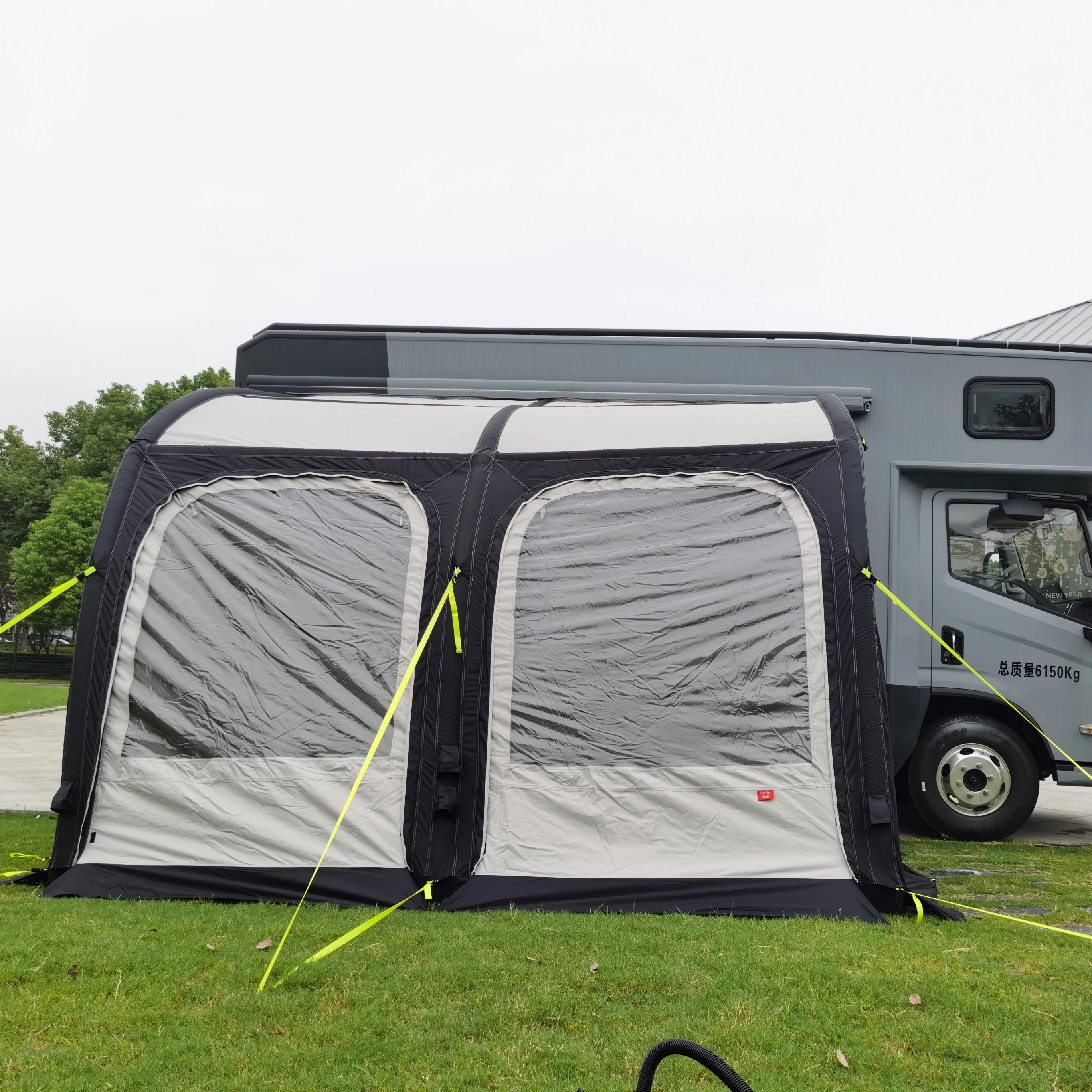 

New Outdoor Air Motorhome Awning Airtight Waterproof Inflatable Caravan Rv Camper Awning Canopy Camping Tent
