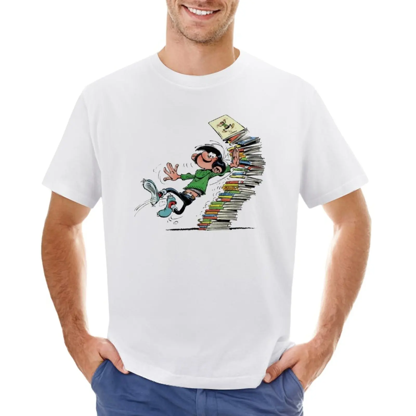 

Gaston Lagaffeclassique T-Shirt summer top tops anime for a boy oversized t shirt men