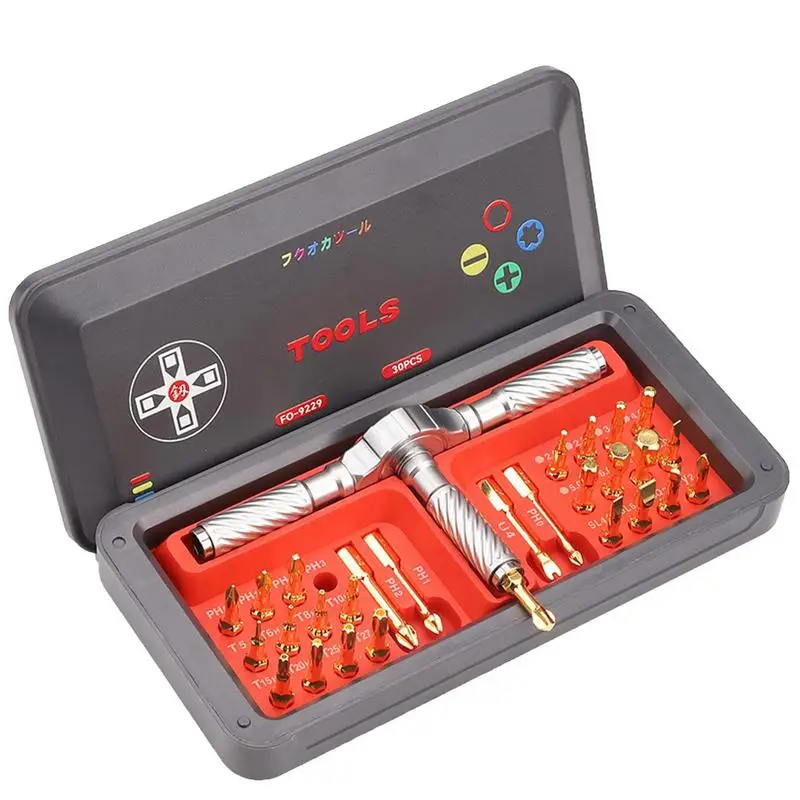 Ratcheting Screwdriver Bits Biela Conjunto de Chave de Fenda Retrátil Ferramentas Manuais de Chave de Fenda Ergonômico para Manutenção do Carro