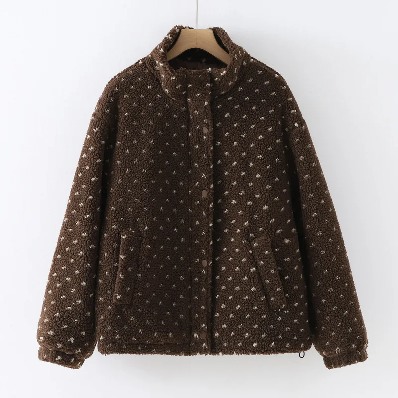 Neuer 2025, dicker Winter-Lammfleece-Mantel, Damen-Steppdruck, Mori-Girl-Mode, süße, lässige, warme, lockere Oberbekleidung C5D678CC