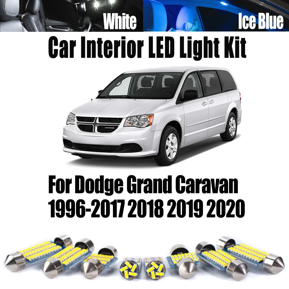 

Canbus Ceiling Dome Door Trunk Bulbs LED Interior Light Kit For Dodge Grand Caravan 1996-2017 2018 2019 2020 Car Accessories