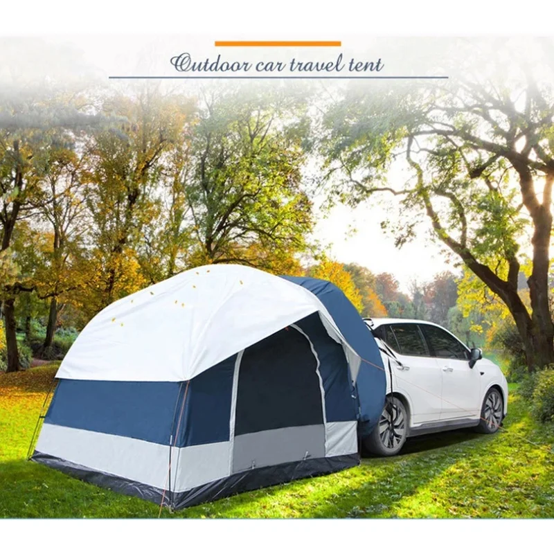 High Quality Source Factory Multifunctional Portable Waterproof Car Roof Sunshade Tent, Simple Motome Outdoor Camping Car Tent