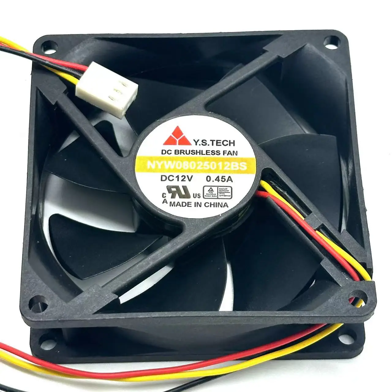 

Y.S TECH NYW08025012BS Server Cooling Fan DC 12V 0.45A 80x80x25mm 3-Wire