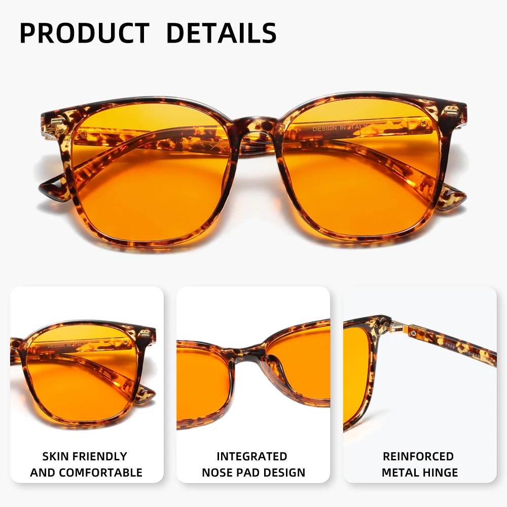 RIVIERSUN New Blue Light Blocking Glasses Anti Blue Light Computer Protective Glass Large Frame Optical Lens Unisex Eyewear