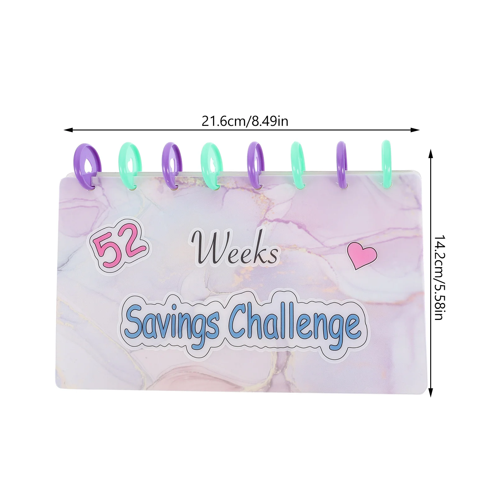 مجموعة واحدة من مجلد الميزانية مع أكياس نقدية، كتاب تحدي التوفير خفيف الوزن للمنزل والمكتب والسفر والتخطيط المالي #6