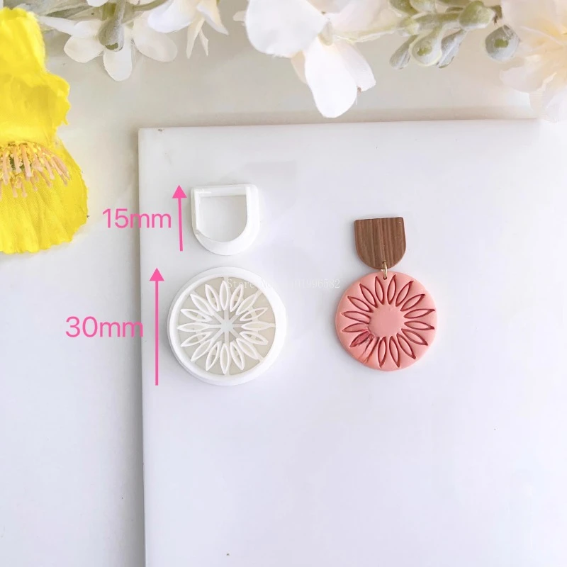 8 Styles Polymer Clay Earrings Cutting Mold Ceramic Mold DIY Handwork Making  Earrings Jewelry Pendant Cutting Shape Tools
