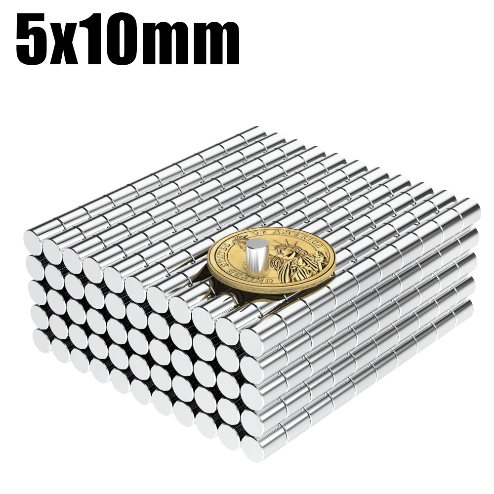 

2/5/10/20/50Pcs Strong Round Magnet 5x10mm for Fridge DIY Projects Science & Office Use Refrigerator Magnets 5*10