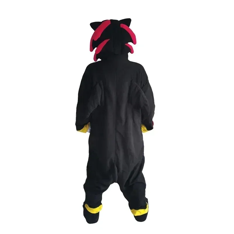 Pijamas grandes de Kigurumi, Mono de lana de erizo para adultos y hombres, disfraz de Anime negro, Pijamas para niños y niñas, monos de cuerpo completo