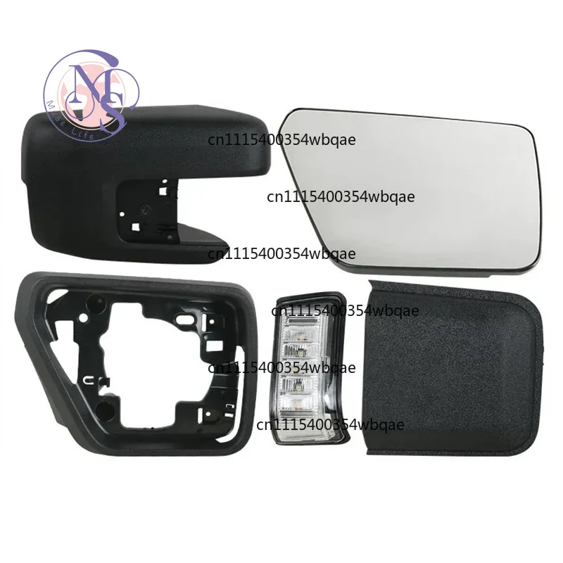 ZOCI-Car Rear Heated Mirror Glass Frame with Blind Spot Warning & Turn Signal Light, Replacement Parts