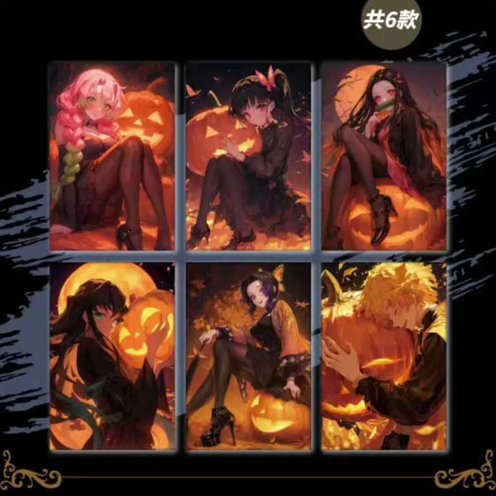 Wholesale New Demon Slayer kimetsu no yaiba Coloured Chromo Paper Collection Cards Anime Character Card Kids Toys Hobbies Gift