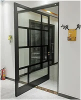Elegant Design Villa Interior Pivot Door Heat Insulation and Corrosion Resistant Revolving Doors Large Sized Glass Doors 5