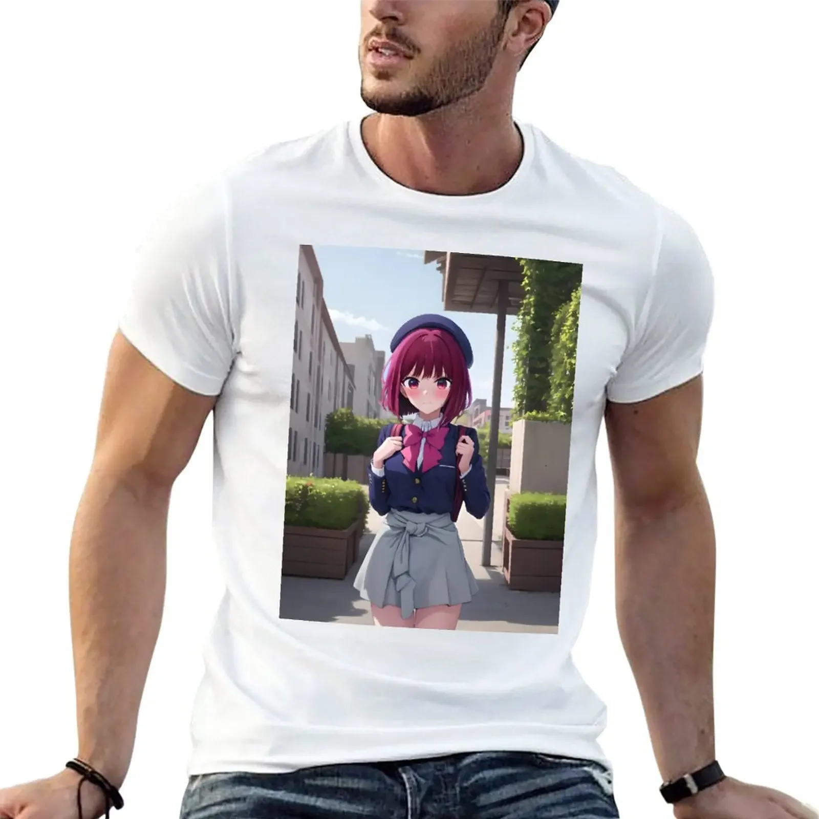 

New Kana Arima - School Uniform T-Shirt anime figures boys whites designer shirts summer top men t shirts