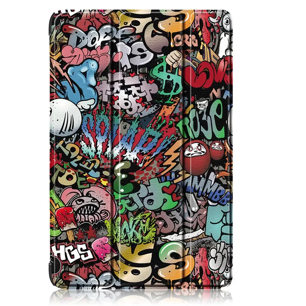 Für Funda Tabwee W90 2025 11 Zoll Smart Tablet Hülle Dreifach gefalteter Ständer Magnetische Abdeckung mit harter PC-Rückschale