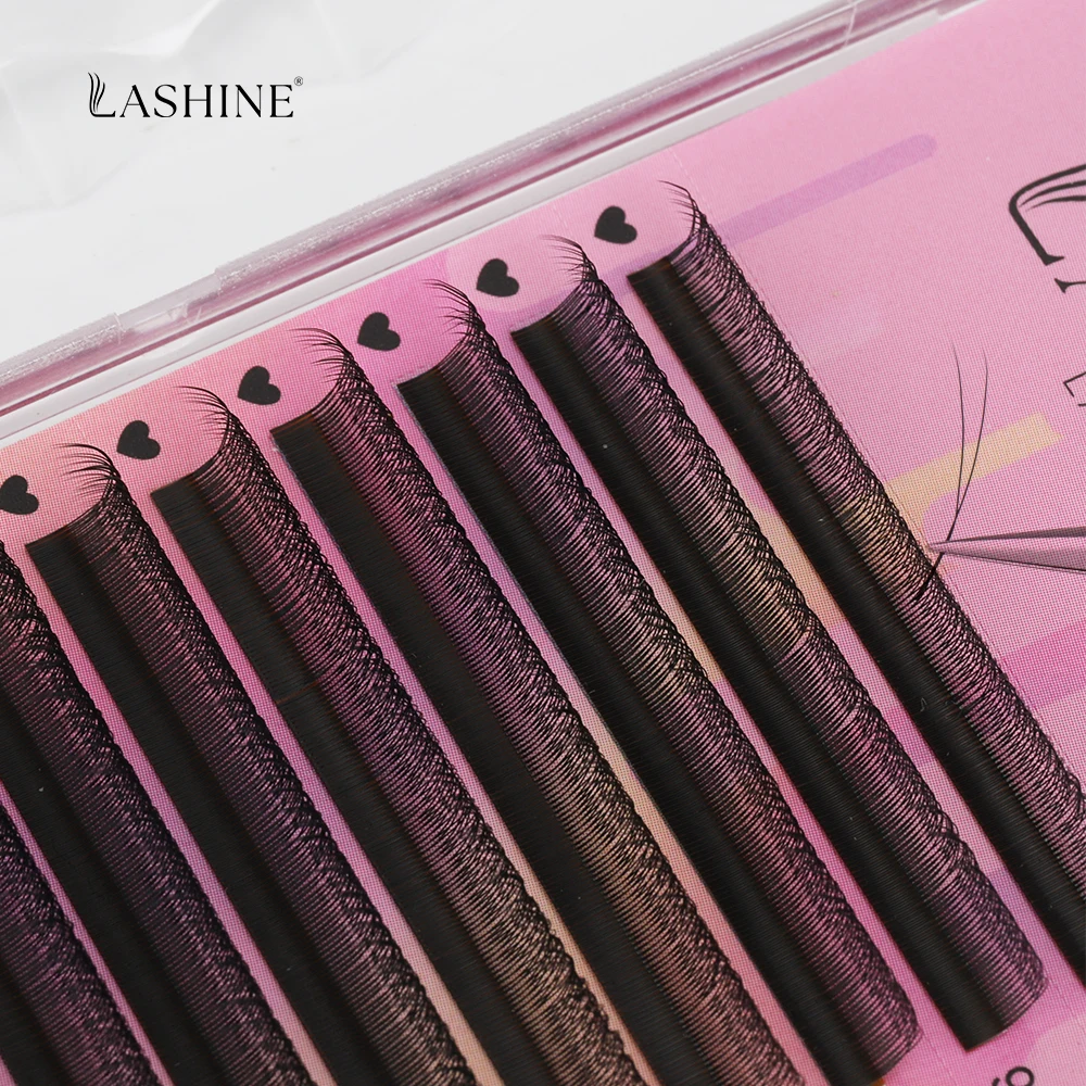 LASHINE 3 حالة طرف واحد 2D Y رمش تمديد YY جلدة مسبقة الصنع Y-شكل المشجعين مسبقة الصنع لينة ضوء رمش طبيعي ماكياج