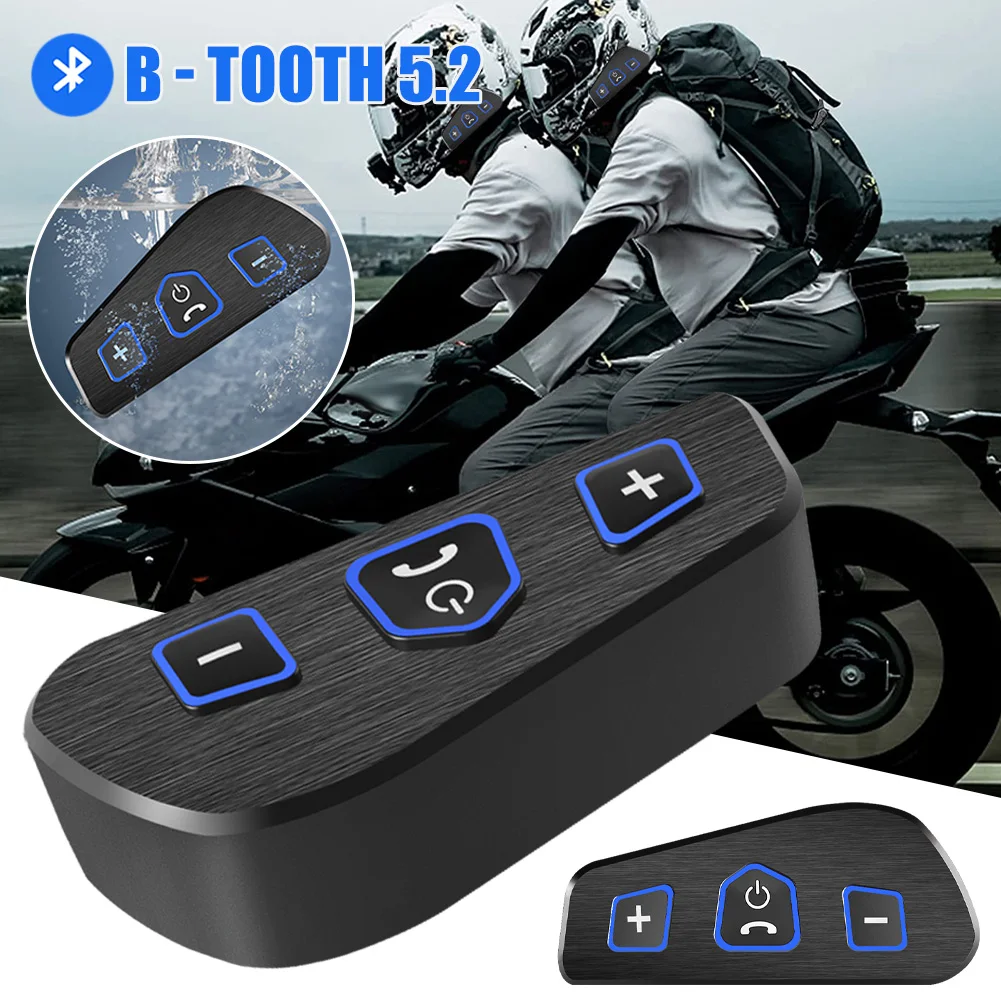 Motorcycle BT5.2 Helmet Headset Wireless Headphone Hands-free Call Noise-Reduction Mic Waterproof Anti-interference Earphone