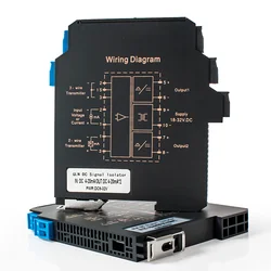 DC Signal Isolator 1 In 2 Out Ultra-thin Transmitter Current Voltage Isolation 4-20mA 0-5V 0-10V Output