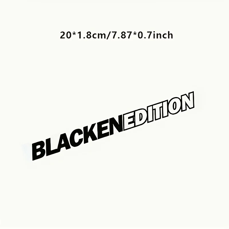 Waterproof Black Limited Edition Black Warrior Text Vinyl Decal Sticker for Car Front Splitter Rear Spoiler Window Glass Decor