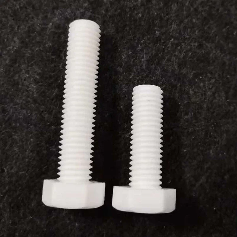 

IYRbnnIA 10pcs M6 Polypropylene PP Hexagonal plastic bolt Acid alkali resistant Plastic screw preservative 30mm-45mm Length