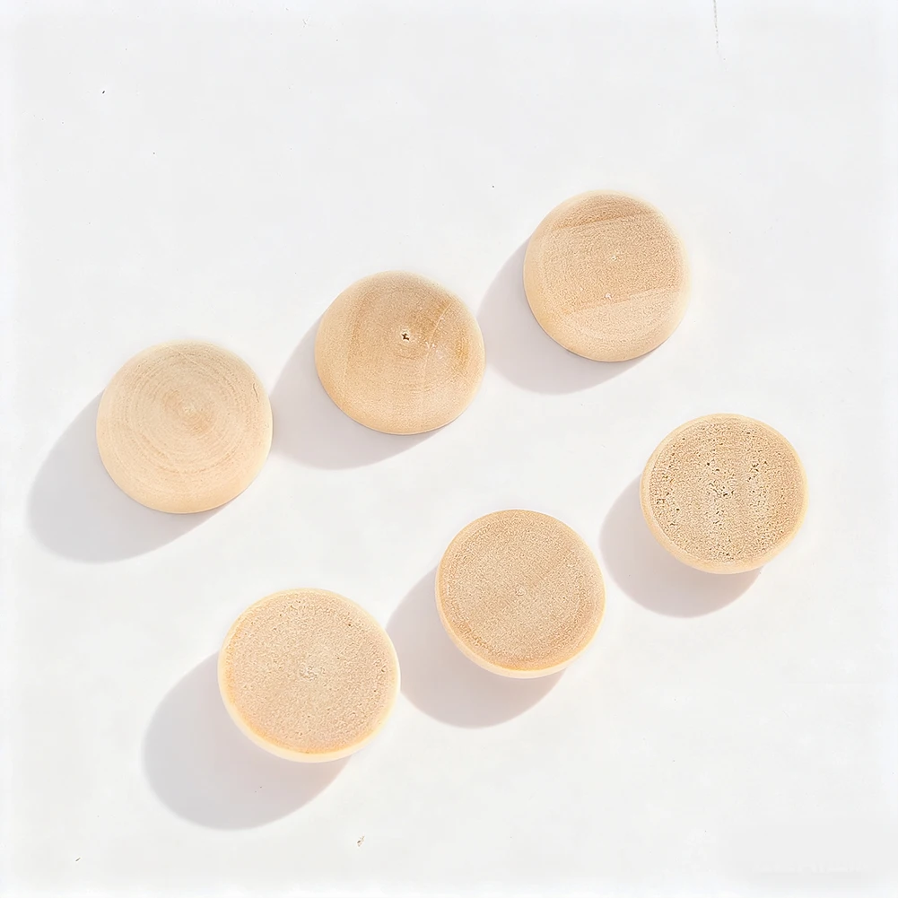 120 قطعة 15 مللي متر نصف كرات خشبية لم تنته سبليت الخرز نصف الكرة الأرضية لمشاريع الطلاء ذاتية الصنع لعبة الحرفية لوازم ديكور المنزل الزينة