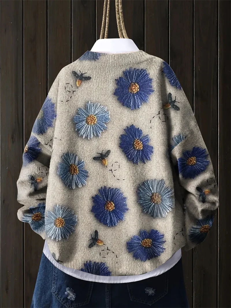 Women's Sweater Woman Clothes New Fashionable and Age-Reducing Fashion Pullover with beautiful design Loose printed sweater