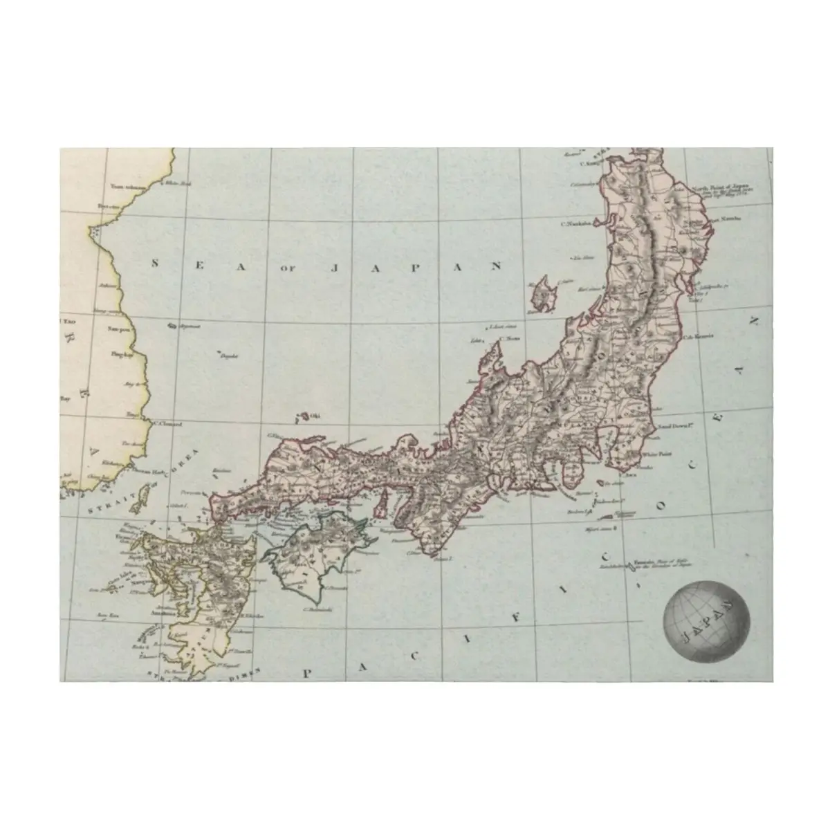 

Old Japan Map (1850) Vintage Nippon Atlas Throw Blanket Comforter Blankets For Baby Tourist Thermals For Travel Blankets