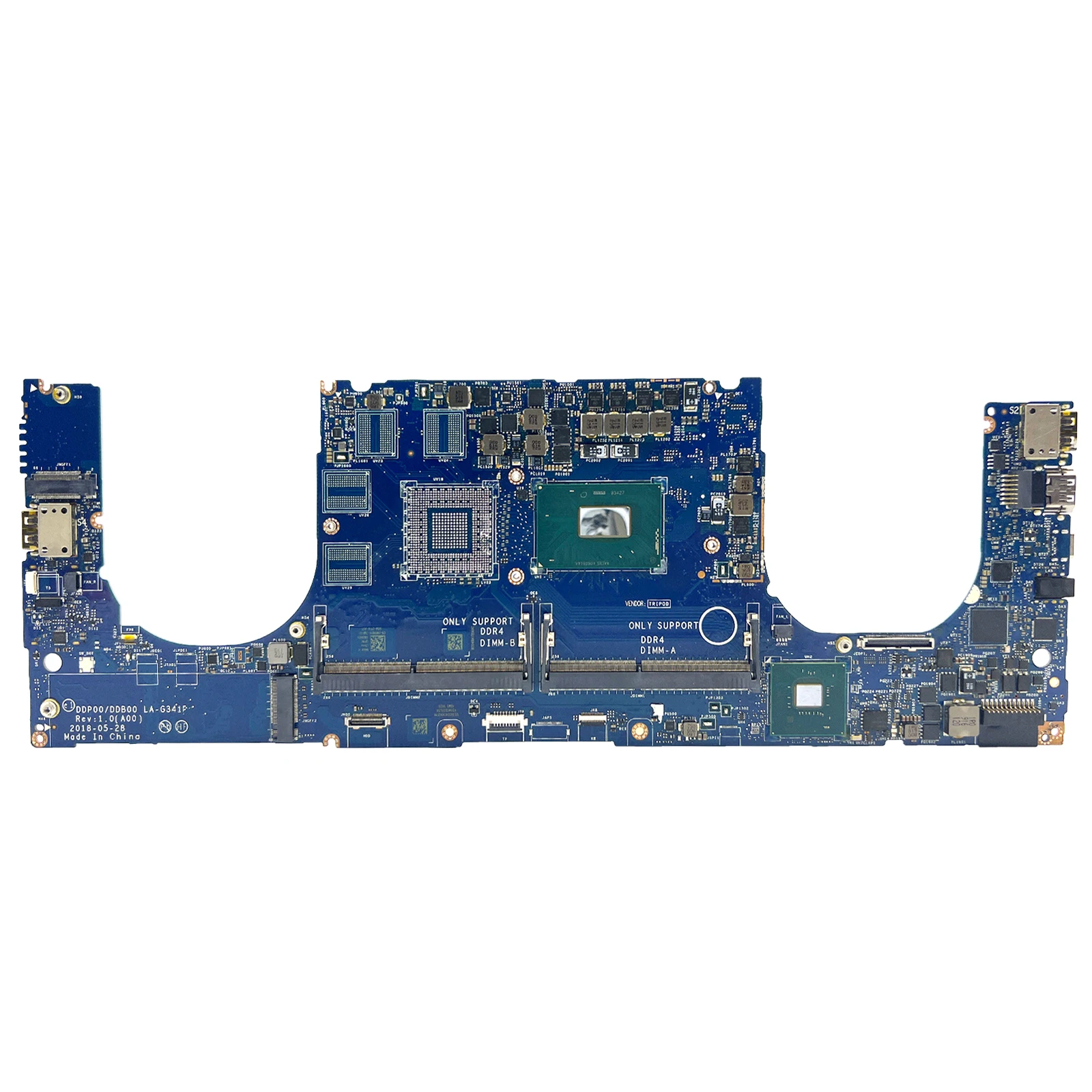 Placa-mãe portátil para Dell, LA-G341P, Dell Precisão 5530, 9570, 0VDJMX, E-2176M, i5, i7, CPU GTX1050, 1050Ti, P1000, P2000, V4G