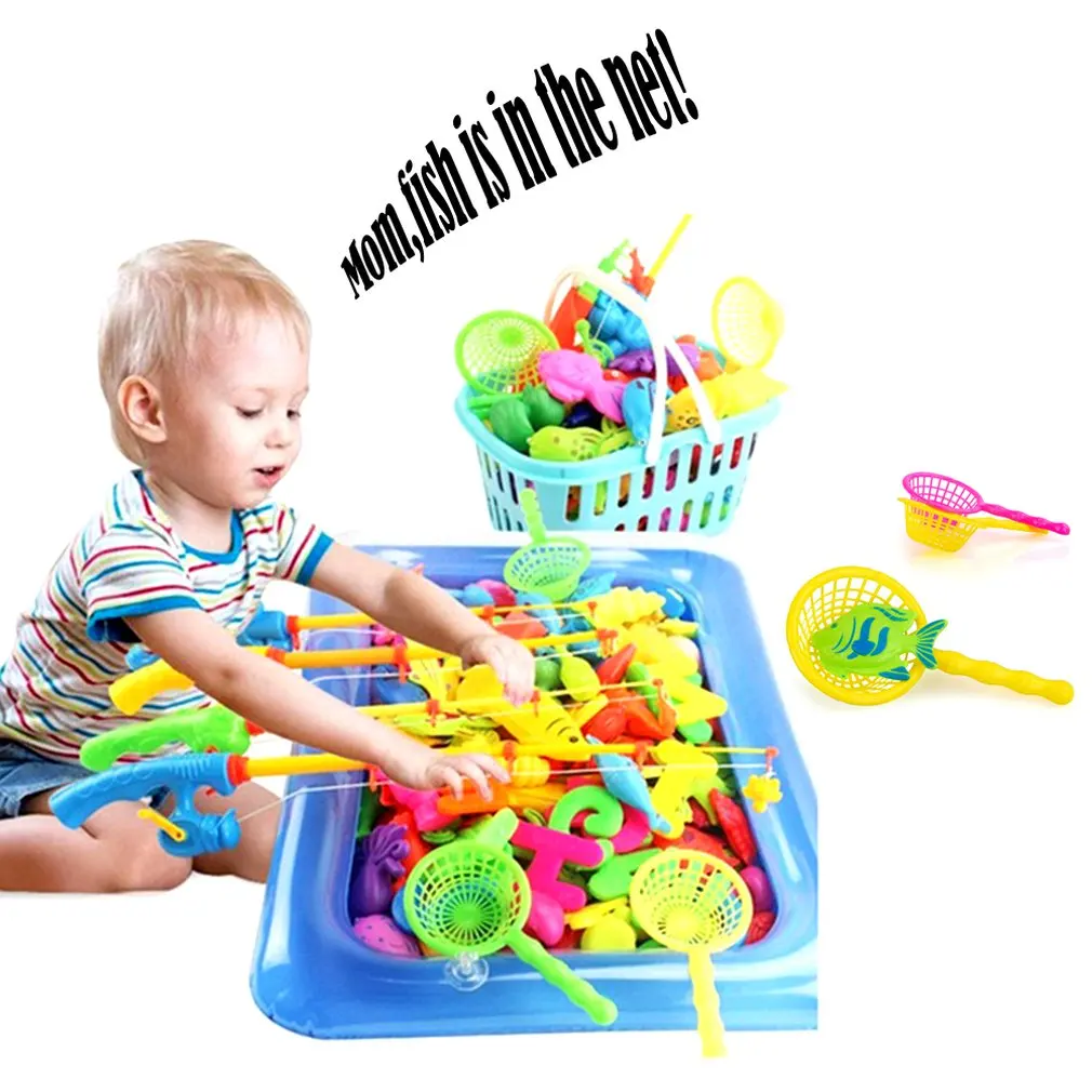 2024 nuovi giocattoli da pesca per bambini rete magnetica da pesca in plastica spedizione veloce giocattoli da pesca per bambini rete magnetica da pesca in plastica
