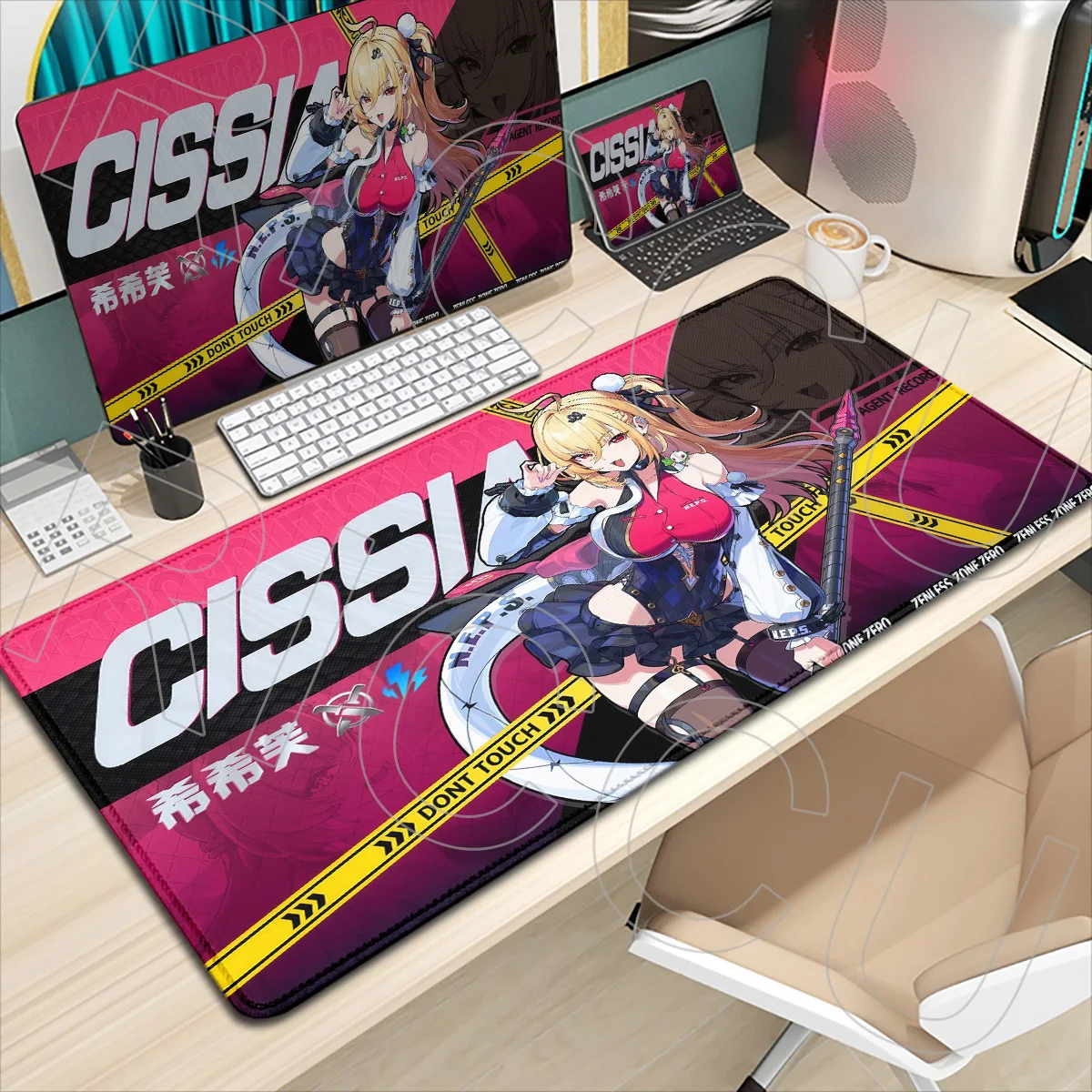 

‌Mouse Pad Anime Girl cissia ZZZ Zenless Zone Zero Gaming XXL Rug Keyboard HD Printing overlock carpet PC accessories Desk Mat