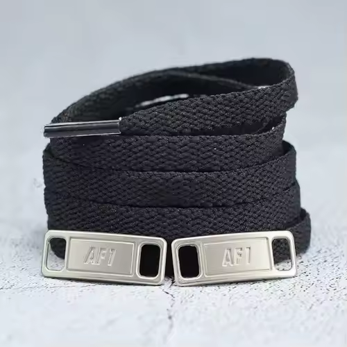 4Pcs AF1 Shoelaces Black White Flat laces and Shoe Decoration Suit Sneaker Shoelace Air Force one Shoes Accessories - Image 2