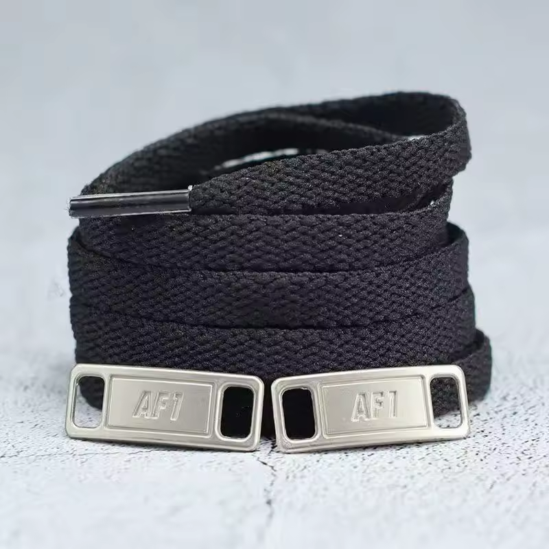 4Pcs AF1 Shoelaces Black White Flat laces and Shoe Decoration Suit Sneaker Shoelace Air Force one Shoes Accessories - Image 2