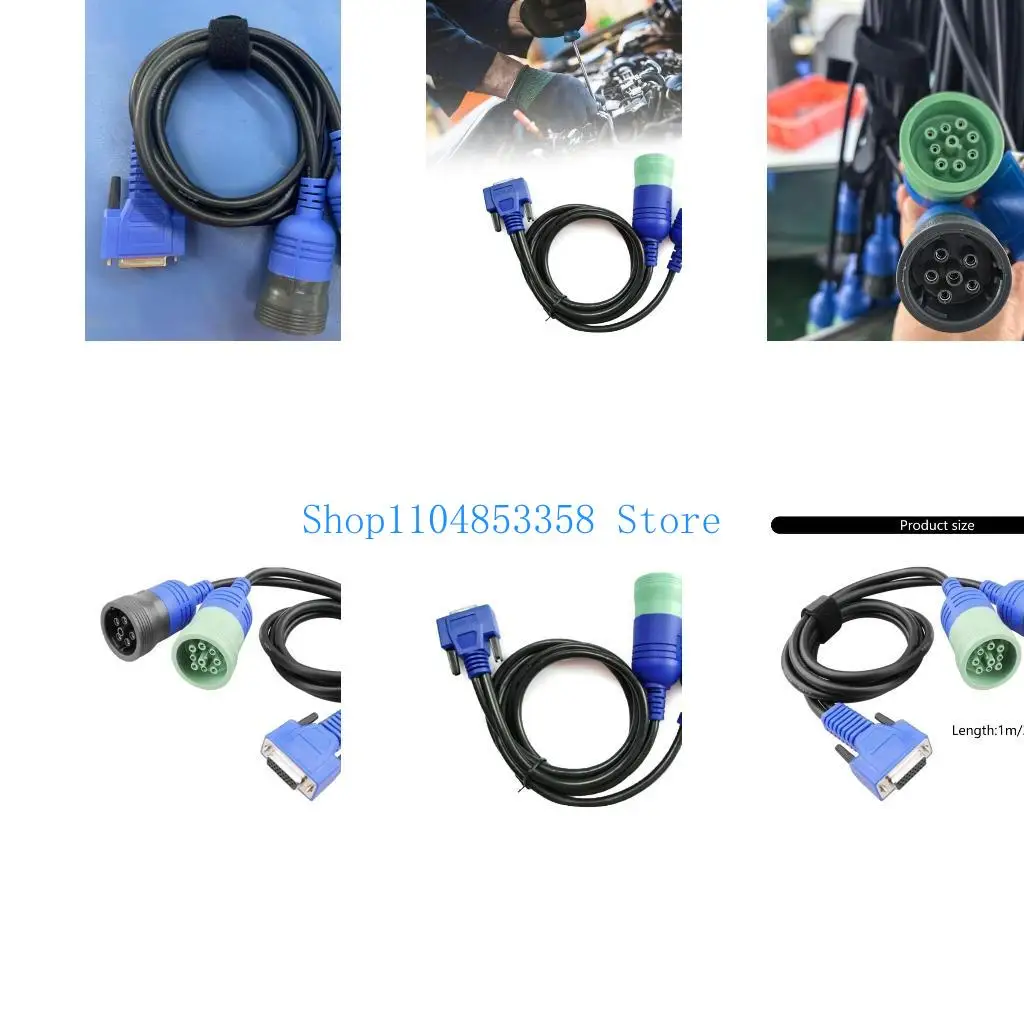 

652F Многоцелевой 6PIN и 9PIN DIAGHTIC DIAIGNOSTIC ADAPTER CABLE ADAPTER CONTER для анализа двигателей дизелей, техническое