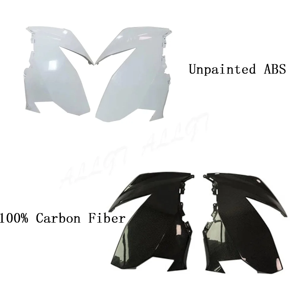 

Unpainted ABS Plastic/100% Carbon Upper Side Fairing Cowl Cowling Cover For Kawasaki Ninja 400 2018 2019