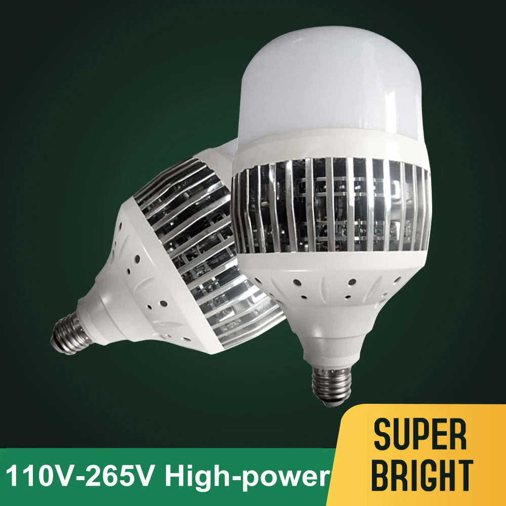 고성능 전구 램프 빛 150W 100W 50W E27 E40 110V 220V LED 램프, 밝은 램프, Lampada 앰플