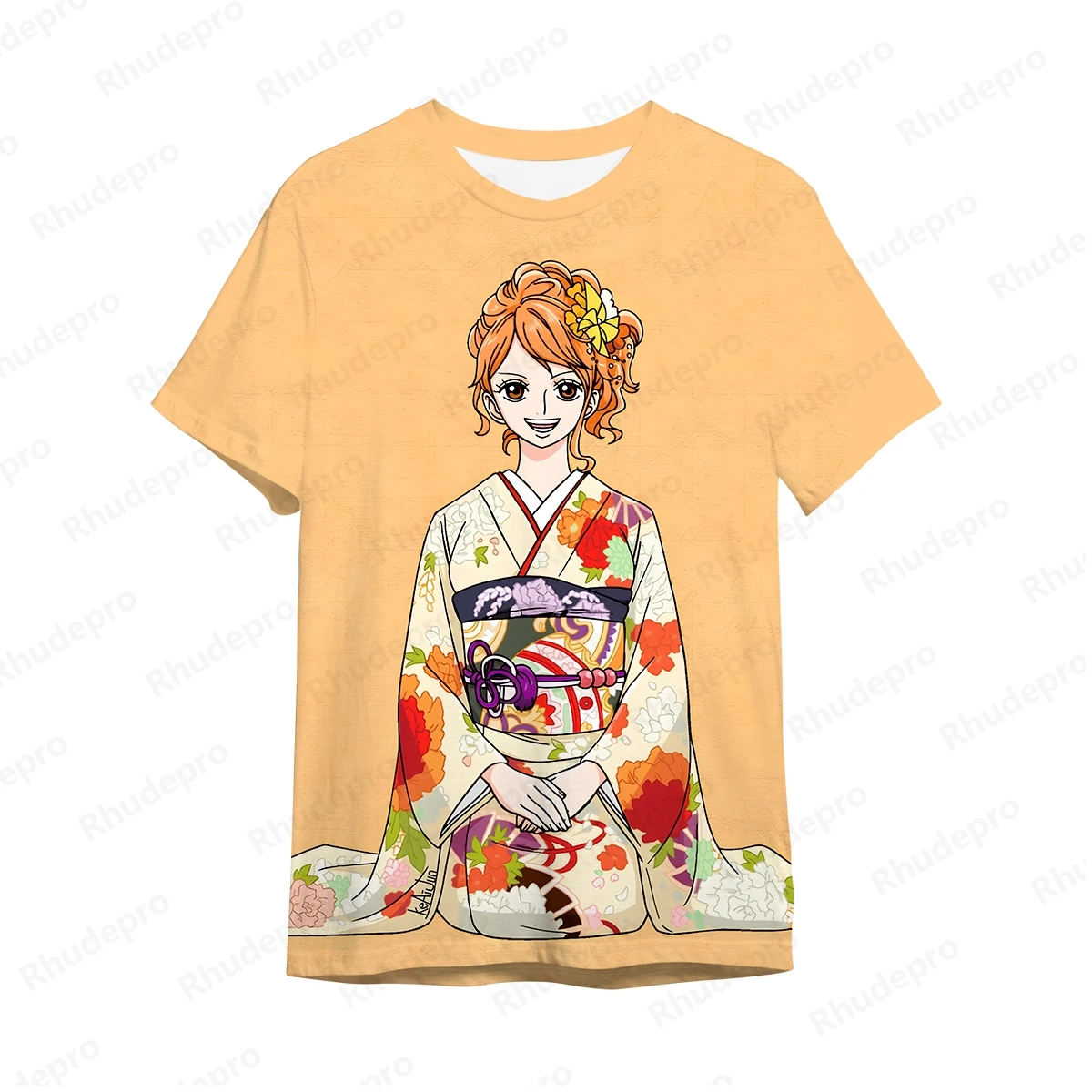 Camiseta Monkey D Luffy masculina, Tops de Anime One Piece, roupas Hip Hop de alta qualidade infantil, novo Roronoa Zoro, Y2k, 5XL, 2024