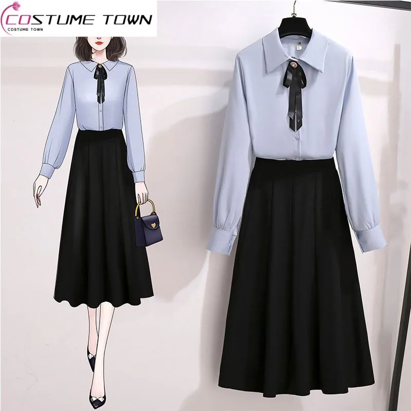 

Ladies Temperament Professional Suit 2023 Summer New Women's Korean Shirt Gentleness Skirt Fashion Two-piece Set