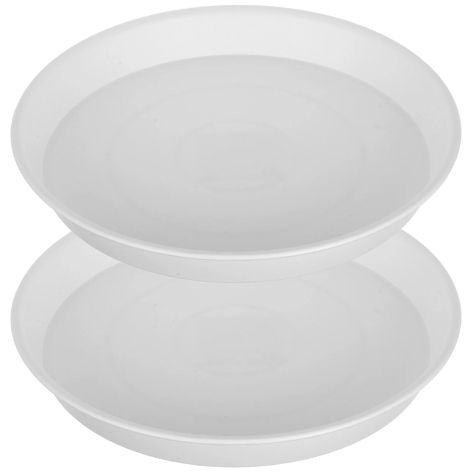 

Kisangel 2pcs Round Bird Feeding Basin PP Plastic Replacement Tray Bath Feeder Dish White