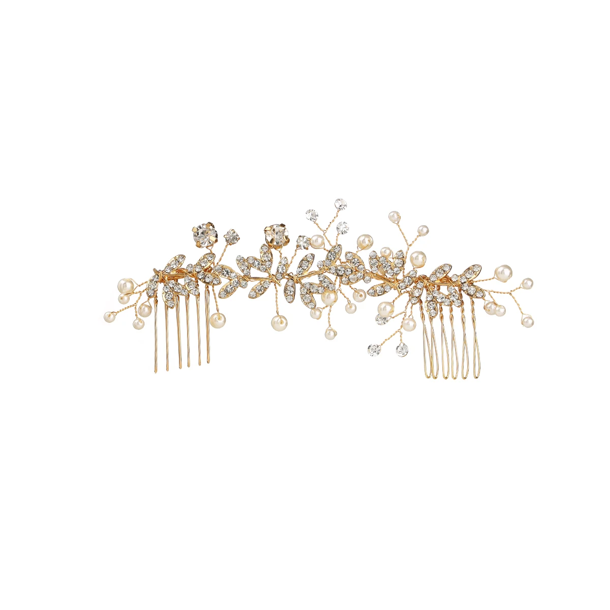 Handmade Wedding  Crytal Hair Comb  with Pearl for bridal